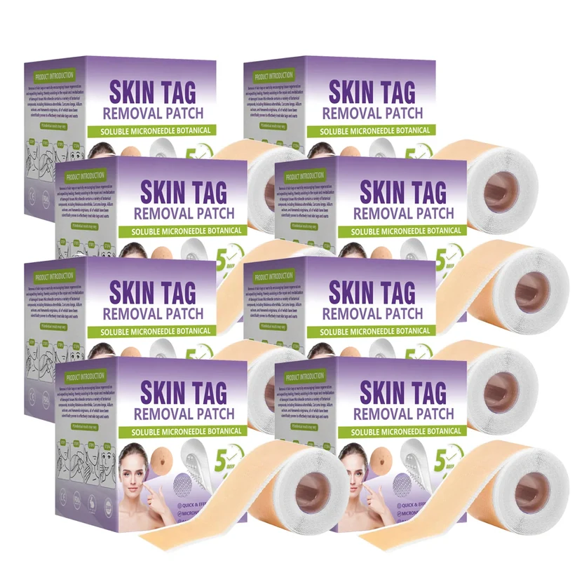 Soluble Microneedle Botanical Skin Tag Removal Patch