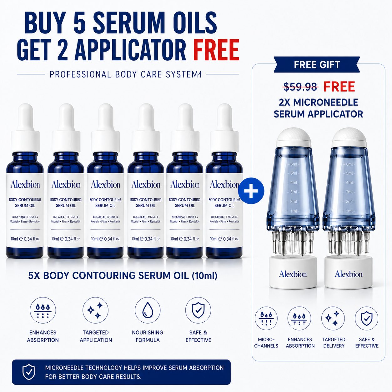 5 Bottles + 2 Free Rollers